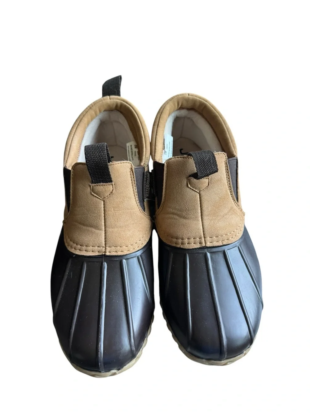JBU by Jambu Men’s Waterproof Duck Shoes Faux Fur Slip On Rain Shoes Sz 8 - Picture 2 of 6